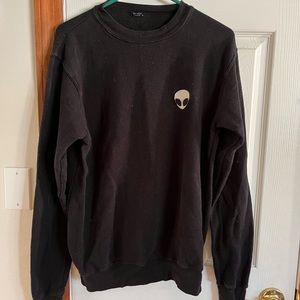John Galt Brandy Melville Embroidered Alien Sweatshirt